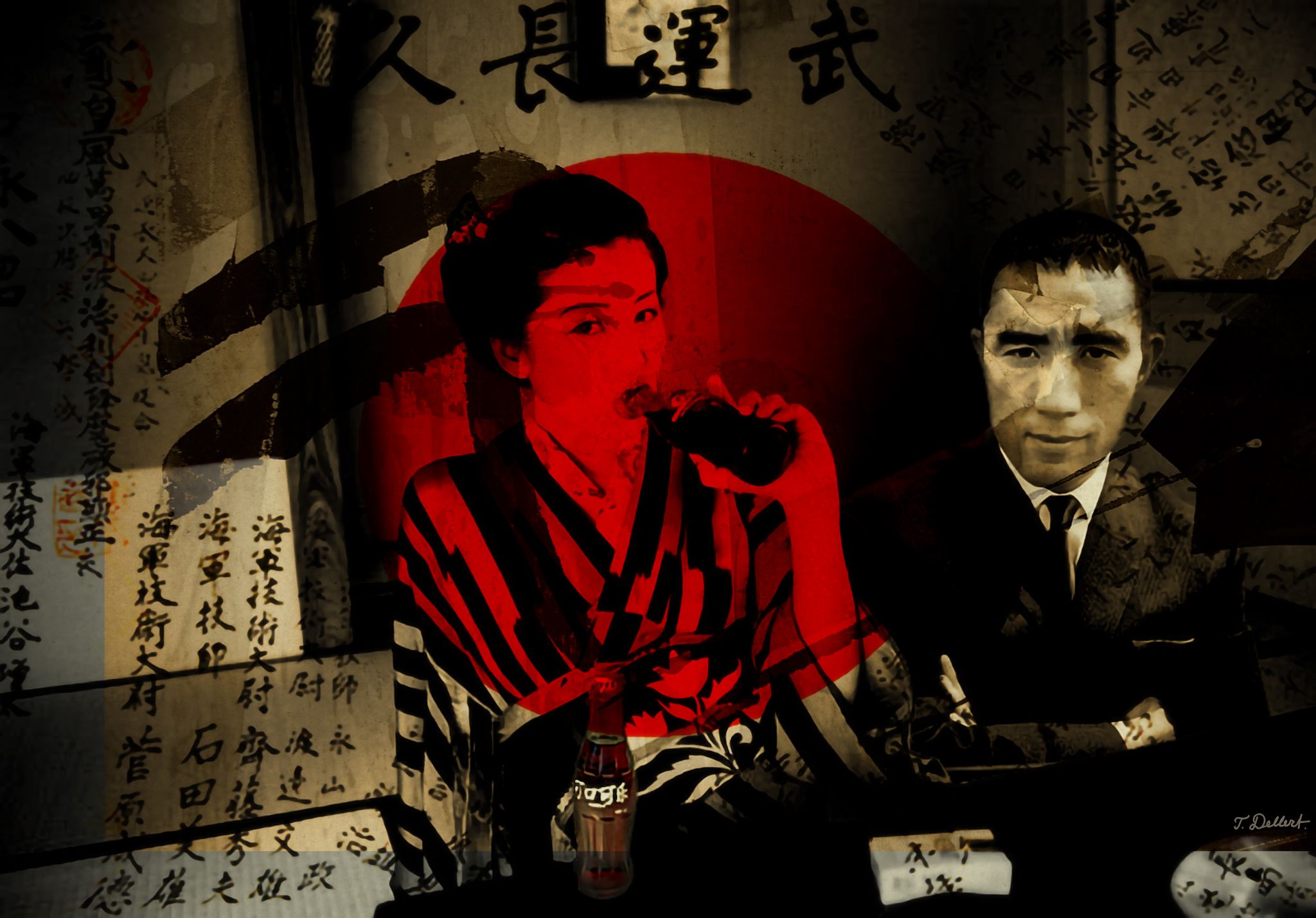 Mineko and Mishima   and Coca Cola. 